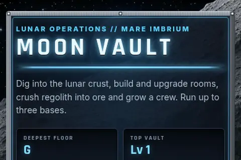 Moon Vault base screen